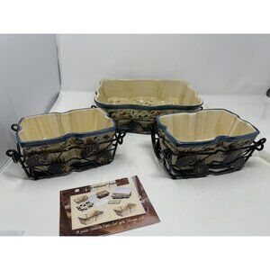 Temp-Tations Presentable Petals 9-Piece Oven-To-Table Set With Storage Lids